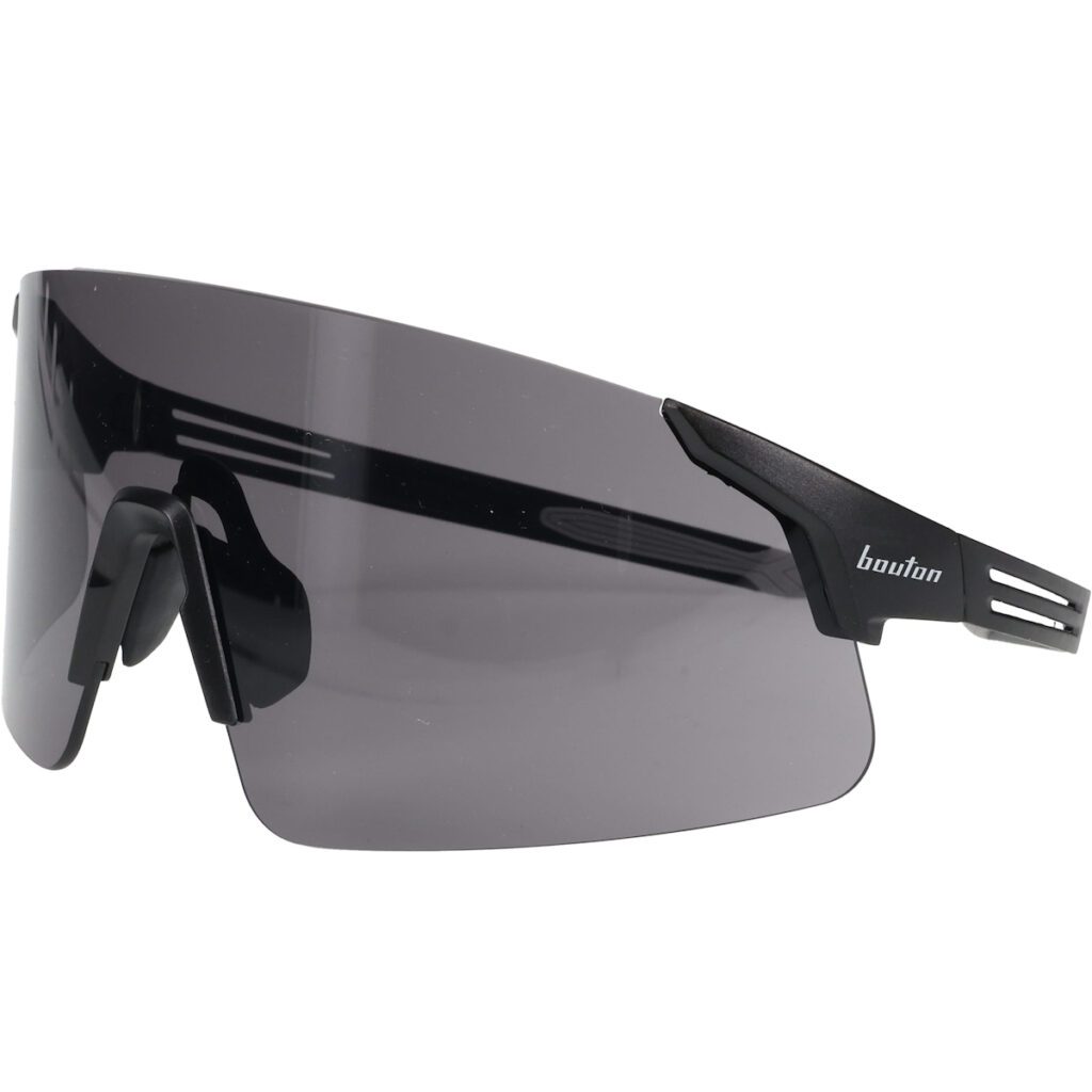 PIP Bouton® Optical Site Boss Enhanced Coverage Frameless Safety Glasses, with Black Temples and Gray FogLess® 3Sixty™ Lens Coating