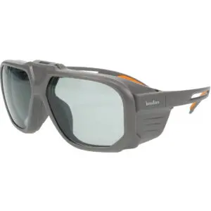 PIP Bouton® Optical Site Boss Flip-Up Safety Glasses with Gray Shade 1.7 IR Outer Lens, Gray/Orange Frame, and Anti-Scratch Coating