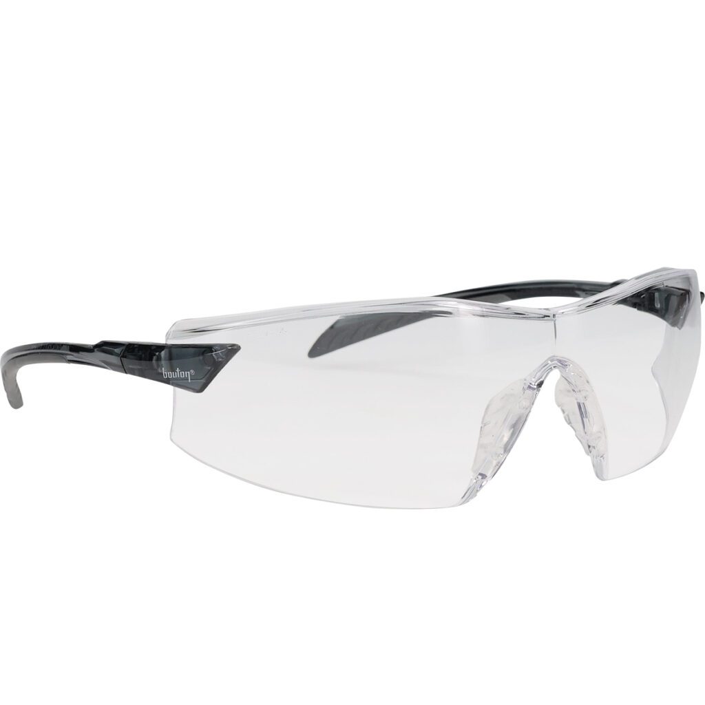 PIP Bouton® Optical Radar™ Rimless Safety Glasses with Gray Temple, Clear Lens and Anti-Scratch / Anti-Fog Coating