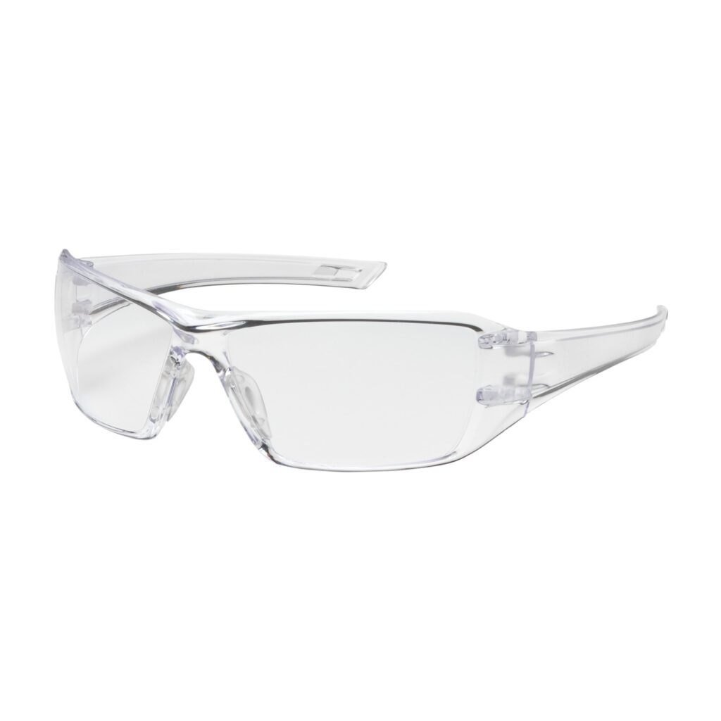 PIP Bouton® Optical Captain™ Rimless Safety Glasses with Clear Temple, Clear Lens and Anti-Reflective / Anti-Scratch Coating