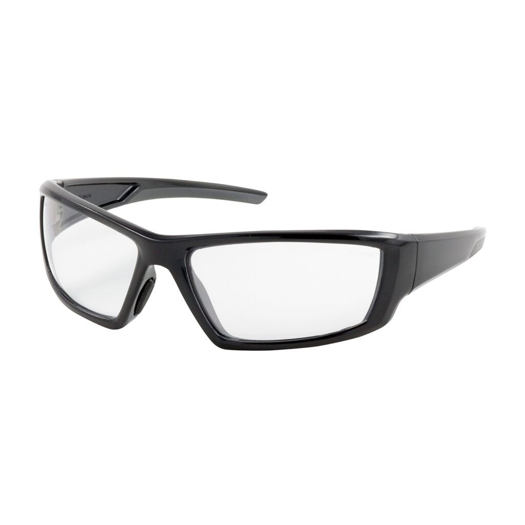 PIP Bouton® Optical Sunburst™ Full Frame Safety Glasses with Black Frame, Clear Lens and Anti-Scratch / Anti-Fog Coating