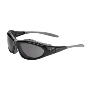 PIP Bouton® Optical Fuselage™ Full Frame Safety Glasses with Black Frame, Foam Padding, Gray Lens and Anti-Scratch / Anti-Fog Coating