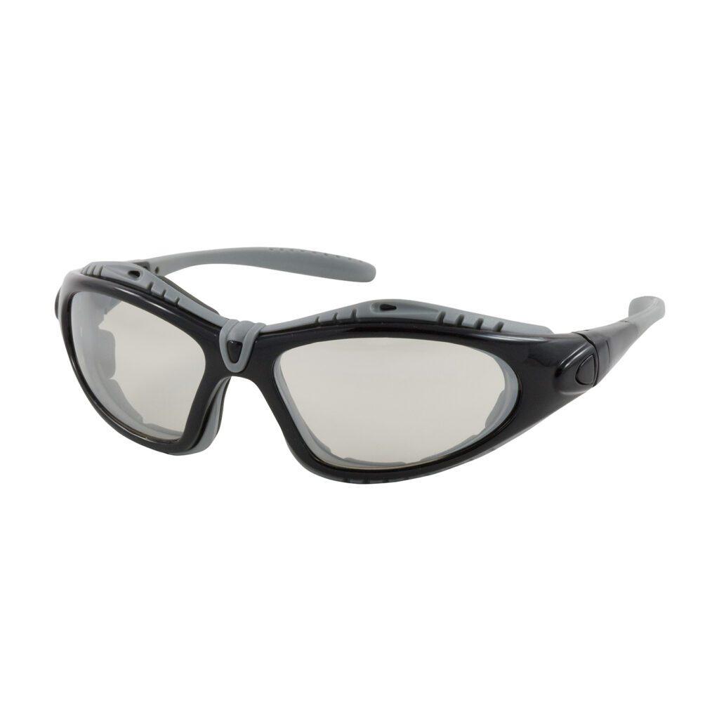 PIP Bouton® Optical Fuselage™ Full Frame Safety Glasses with Black Frame, Foam Padding, I/O Lens and Anti-Scratch / Anti-Fog Coating