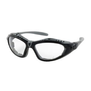 PIP Bouton® Optical Fuselage™ Reader Full Frame Safety Readers with Black Frame, Foam Padding, Clear Lens and Anti-Scratch / Anti-Fog Coating - +1.50 Diopter