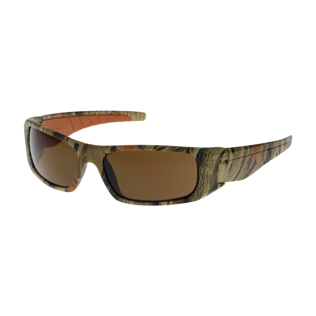 PIP Bouton® Optical Squadron™ Full Frame Safety Glasses with Camouflage Frame, Brown Lens and Anti-Scratch / Anti-Fog Coating