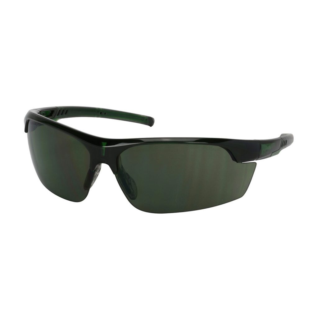 PIP Bouton® Optical Xtricate-C™ Semi-Rimless Safety Glasses with Green Frame, Green Lens and FogLess® 3Sixty™ Coating