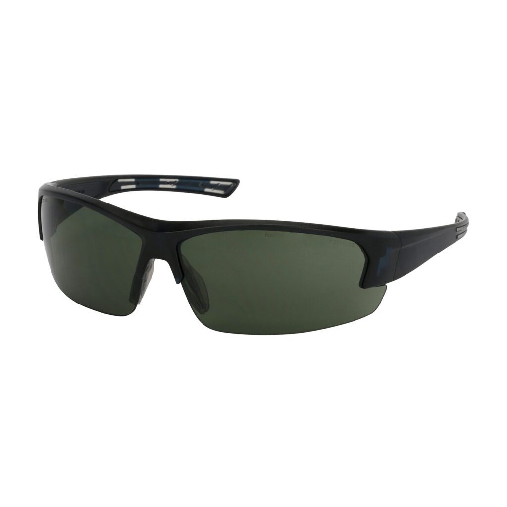 PIP Bouton® Optical Xtricate™ Semi-Rimless Safety Glasses with Dark Blue Frame, Green Lens and FogLess® 3Sixty™ Coating