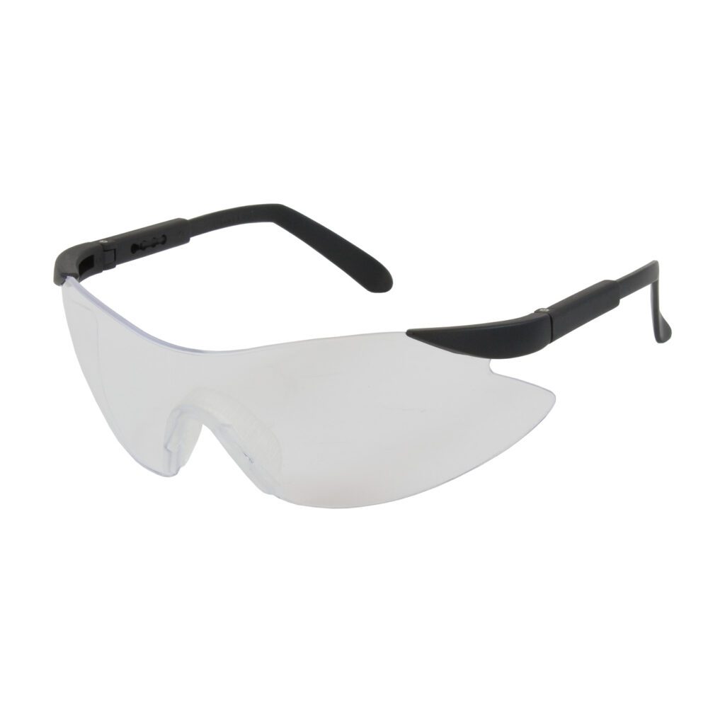 PIP Bouton® Optical Wilco™ Rimless Safety Glasses with Black Temple, Clear Lens and Anti-Scratch / Anti-Fog Coating