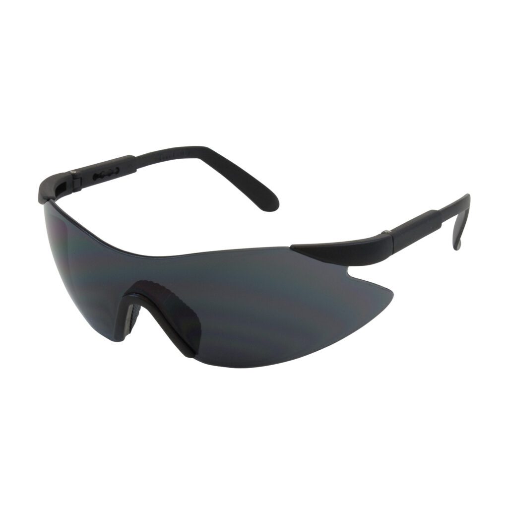 PIP Wilco™ Rimless Safety Glasses with Black Temple, Gray Lens and Anti-Scratch/Anti-Fog Coating