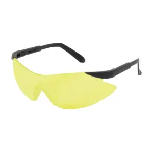 PIPBouton® Optical Wilco™ Rimless Safety Glasses with Black Temple, Amber Lens and Anti-Scratch Coating
