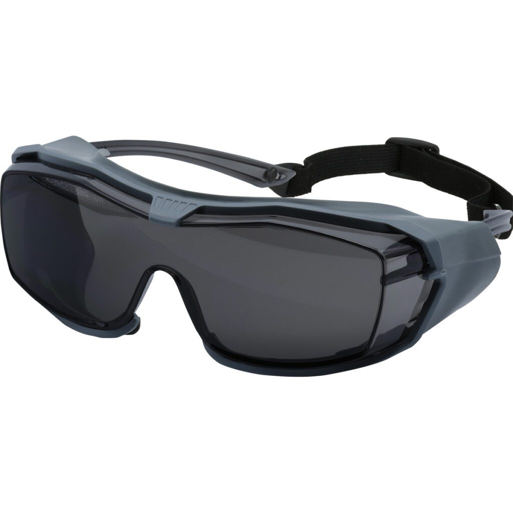 PIP Bouton® Optical OverSeal™ OTG Safety Glasses with Rubber Gasket, Headband, Gray Lens and Fogless® 3Sixty™ Coating