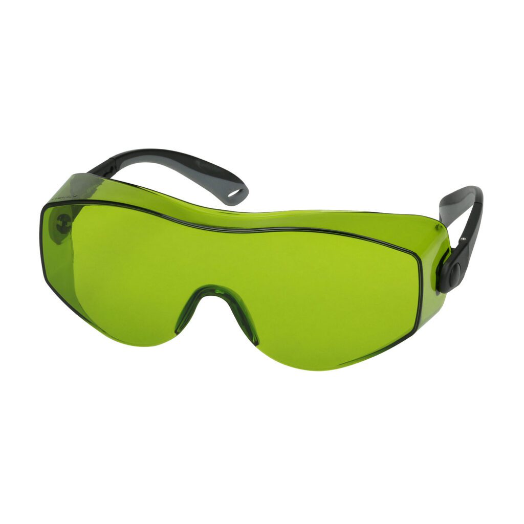 PIP Bouton® Optical OverSite™ OTG Rimless Safety Glasses with Black / Gray Temple and IR Filter Shade 1.7 Lens and Anti-Scratch / Anti-Fog Coating