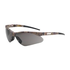PIP Bouton® Optical Anser™ Semi-Rimless Safety Glasses with Camouflage Frame, Gray Lens and Anti-Scratch Coating
