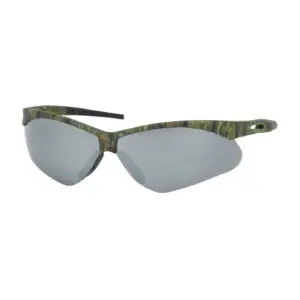 PIP Bouton® Optical Anser™ Semi-Rimless Safety Glasses with Camouflage Frame, Silver Mirror Lens and Anti-Scratch Coating