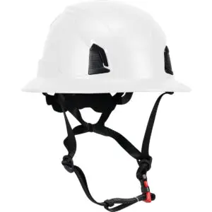 PIP® Traverse™ Full Brim, Vented, Industrial Climbing Helmet, ABS Shell with Quin Tag, EPS Foam Impact Liner, HDPE Suspension, Wheel Ratchet Adjustment and 4-Point Chin Strap