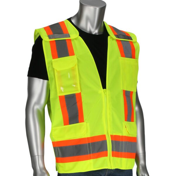 PIP® ANSI Type R Class 2 Mesh Breakaway Eleven Pocket Surveyors Vest ...