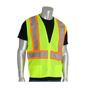 PIP® ANSI Type R Class 2 Two-Tone Mesh Vest with "D" Ring Access