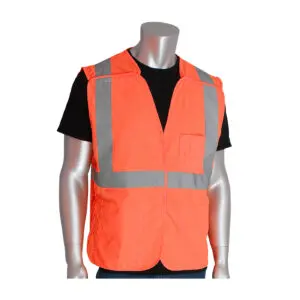 PIP® ANSI Type R Class 2 Three Pocket Solid Breakaway Vest
