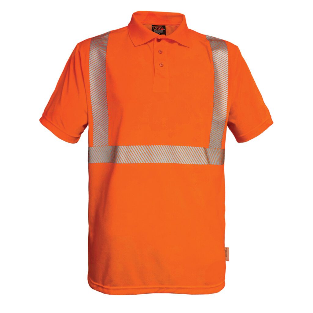 PIP Reflective Apparel™ ANSI Type R Class 2 Short Sleeve Polo Shirt with 3M™ Scotchlite™ Comfort Trim