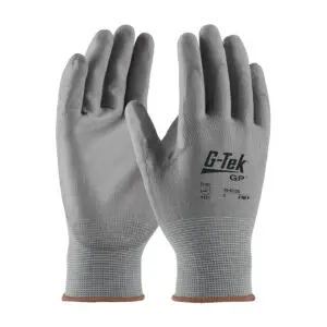 PIP G-Tek® Seamless Knit Nylon Blend Glove with Polyurethane Coated Flat Grip on Palm & Fingers - Touchscreen