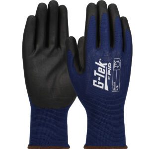 PIP G-Tek® Economy Seamless Knit Polyester Glove with Nitrile Coated Foam Grip on Palm & Fingers - 15 Gauge - Touchscreen
