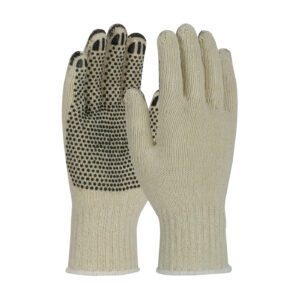 PIP® Heavy Weight Seamless Knit Cotton/Polyester Glove with PVC Dotted Grip - Coated Fingertips