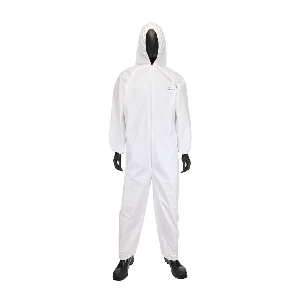 PIP Posi-Wear® BA™ PosiWear BA Coverall With Hood & Boot, 58 gsm