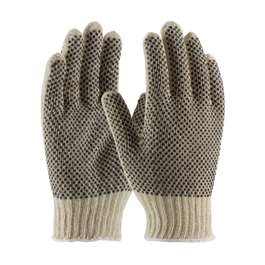 PIP® Seamless Knit Cotton / Polyester Glove with Double-Sided PVC Dense Dot Grip - 7 Gauge