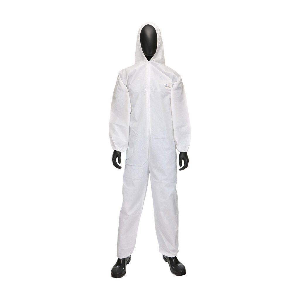 PIP Posi-Wear® UB™ PosiWear UB Coverall with Elastic Wrist & Ankle, Attached Hood & Boot 56 gsm