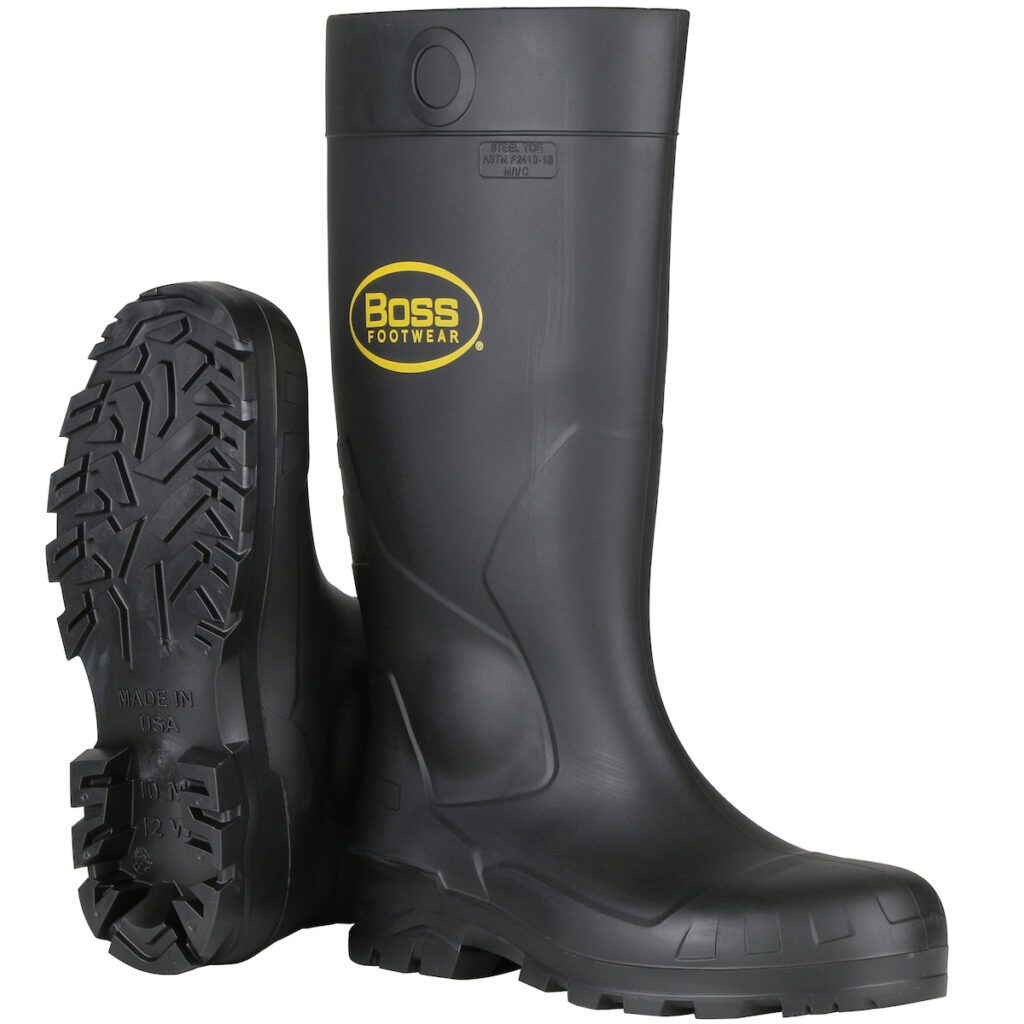 PIP Boss® Footwear 16" Black PVC Plain Toe Boot