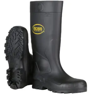 PIP Boss® Footwear 16" Black PVC Steel Toe Boot