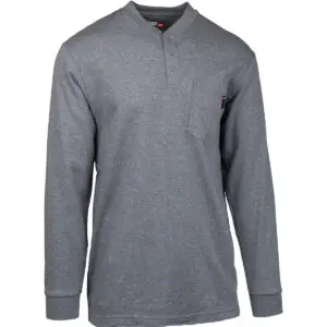 PIP® AR/FR Dual-Certified Long Sleeve Henley - 10.6 cal/cm2