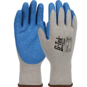 PIP G-Tek® Economy Weight Seamless Knit Polyester Glove with Latex Coated Crinkle Grip on Palm & Fingers