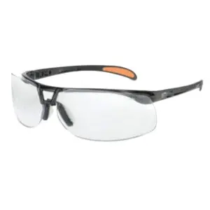 PIP UVEX® Protégé® Semi-Rimless Safety Glasses with Black Frame, Clear Lens with Hardcoat