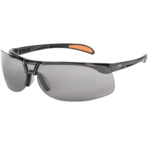 PIP UVEX® Protégé® Semi-Rimless Safety Glasses with Black Frame, Gray Lens with Hydroshield® Anti-Fog Coating