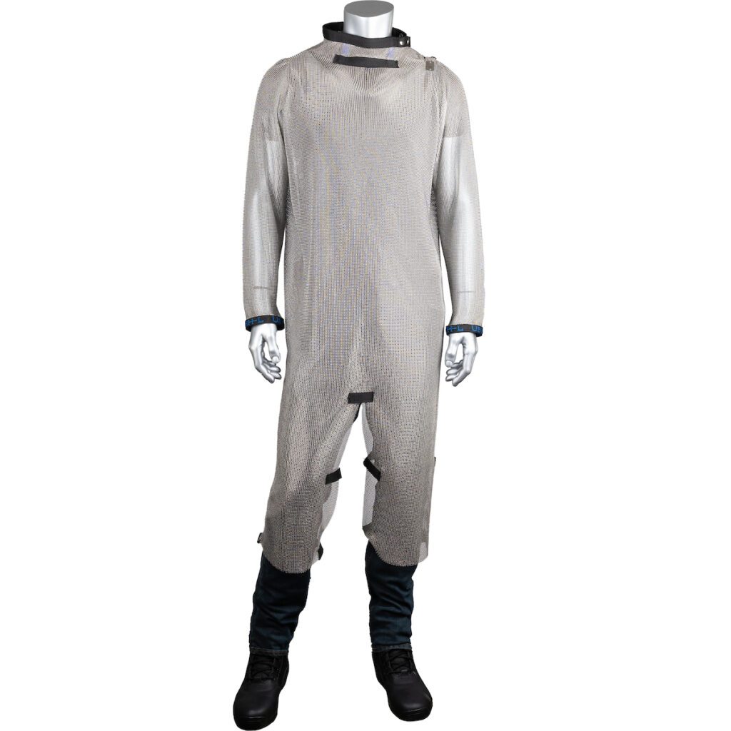 PIP US Mesh® Lightweight Stainless Steel, Full Back Tunic w/ Mesh Collar, 16in. Split Leg & Extended 32in Back