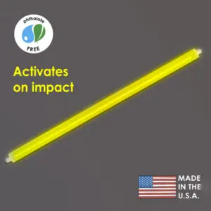 Cyalume Technologies 15 Inch Yellow Impact Light Sticks (Case of 20)