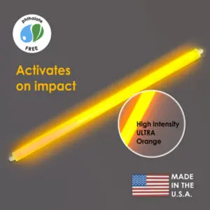 Cyalume Technologies 15 Inch Orange Impact Light Sticks (Case of 20)