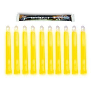 Cyalume Technologies 6 Inch HI Yellow Cyalume Light Stick (Case of 10)