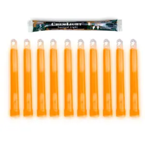 Cyalume Technologies 6 Inch Hi Orange Cyalume Light Stick (Case of 10)