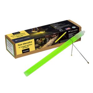 Cyalume Technologies 10 Inch Green Snaplight Flare Alternative w/ Stand (Case of 40)