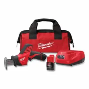 Milwaukee M12™ HACKZALL™ Cordless Reciprocating Saw, 12 V, Lithium-Ion, 1/2 in Stroke, (1) Battery Charger, (1) Battery, Contractor Bag