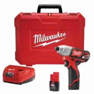 Milwaukee M12™ Impact Driver Kit, 1/4" Hex, 2,500 rpm, 1,000 in lb Torque
