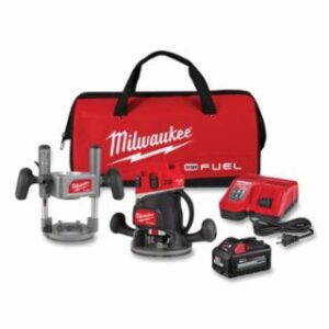 Milwaukee M18â„¢ FUELâ„¢ Router Kit, 1/2 in Router, Plunge Base, Battery Pack, Rapid Charger, & Accessories
