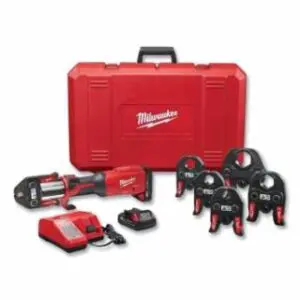 Milwaukee M18™ FORCE LOGIC™ Cordless Press Tool, Kit, w/One-Key™, 18 V, 7200 lb Crimping Force, 2 Batteries, Charger, 6 Jaws