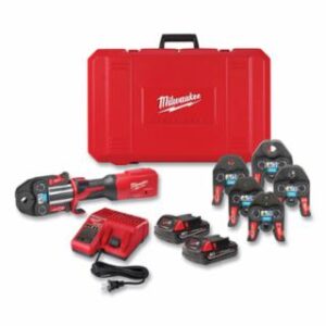 Milwaukee  M18™ FORCE LOGIC™ Cordless Press Tool Kit w/ ONE-KEY™, 7200 lb Crimping Force, Battery, Charger, 6 Jaws, & Press Gauge