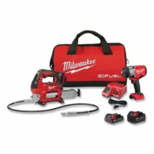 Milwaukee M18 FUEL™ HTIW with Friction Ring & Grease Gun Combo Kit, 18V, 2000 RPM