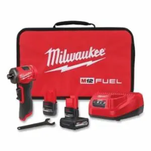 Milwaukee M12 FUEL™ 1/4 in Right Angle Die Grinder, 0.4 hp, 12 V, 20000 RPM, Kit with 1-M12™ REDLITHIUM™ HIGH OUTPUT CP2.5 Battery Pack