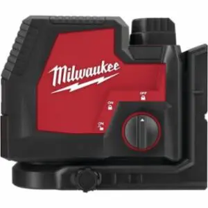 Milwaukee Laser, 6 in, Cross Line & Plumb Points Laser, 100 ft Working Range, 6 in L, Cross Line & Plumb Points Laser, 100 ft Working Range