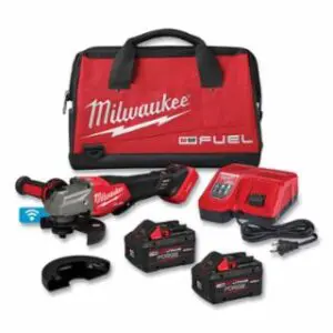 Milwaukee M18 FUEL™ Braking Grinder, Kit, 4-1/2 in/6 in dia, 18 V DC, 9000 RPM, Paddle Switch w/ONE-KEY™, Variable Speed